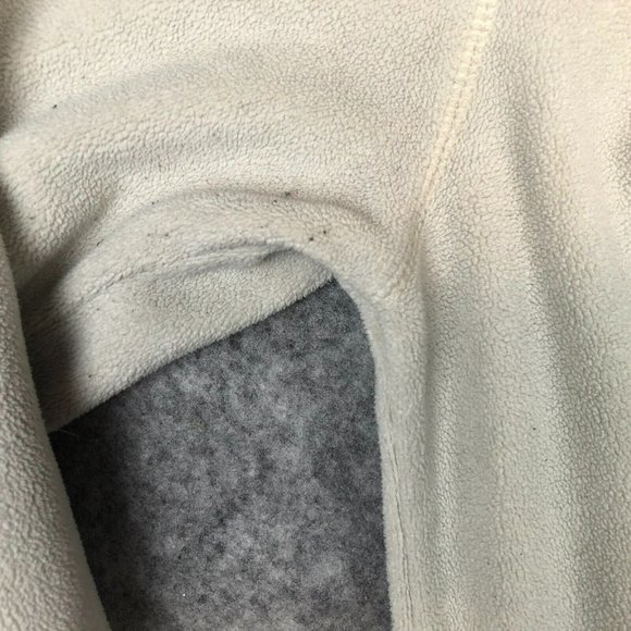 Vintage Mickey Mouse Sweatshirt L Disney Denim Applique Fleece Embroidered White - Picture 5 of 11